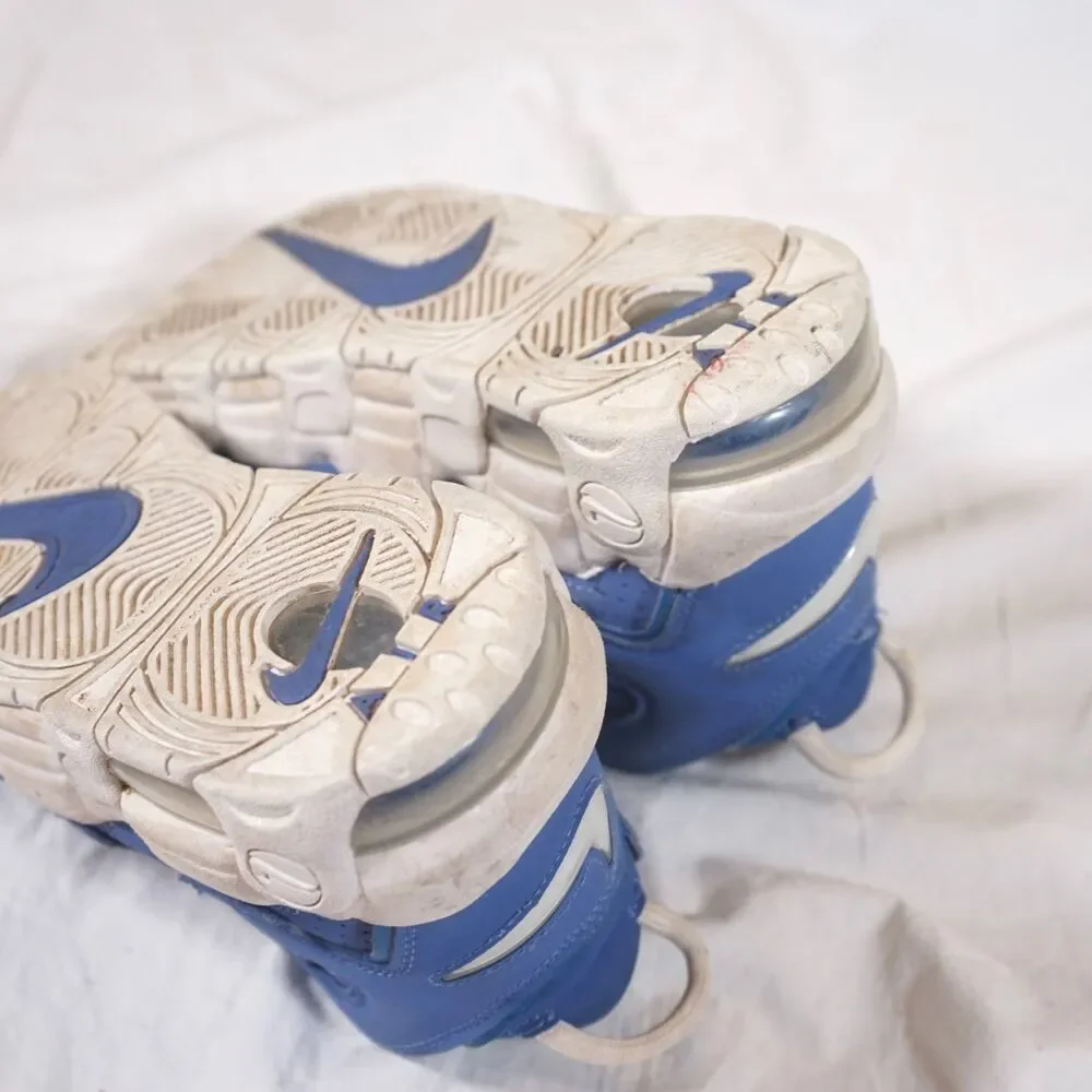 Nike Air More Uptempo Sneakers Blue White Youth Size 5Y DM1023-400